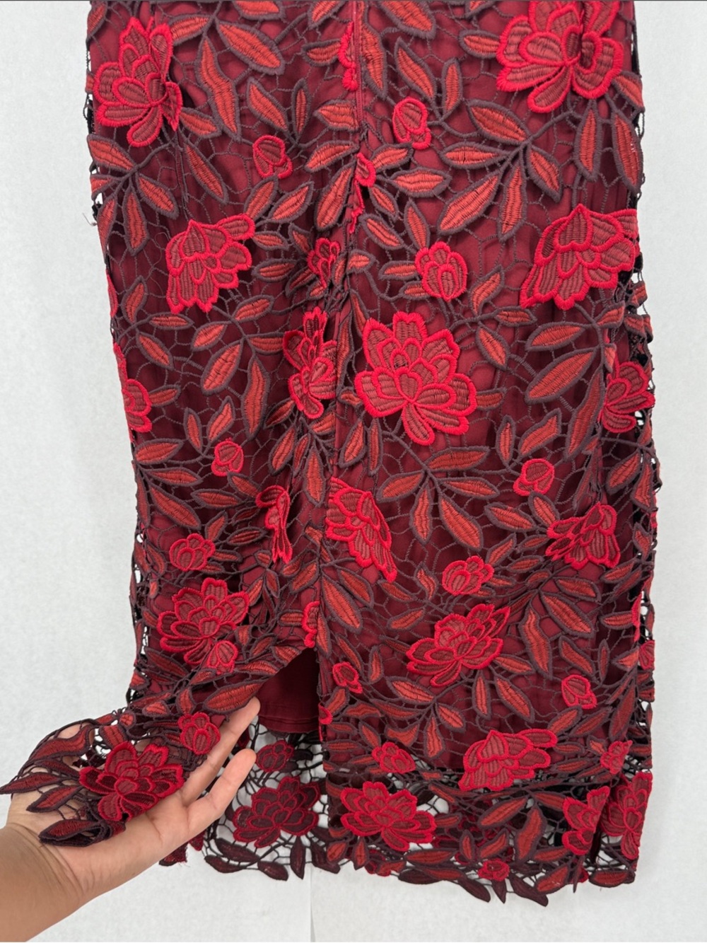 WHITE HOUSE BLACK MARKET LACE DRESS SIZE 14 - Picture 5 of 11